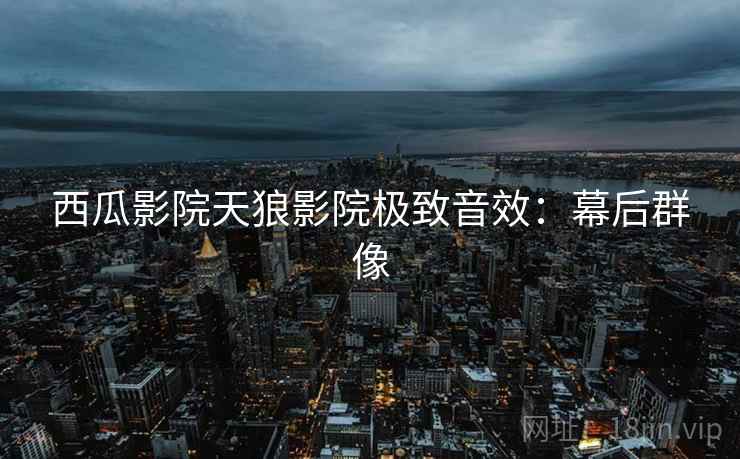 西瓜影院天狼影院极致音效：幕后群像