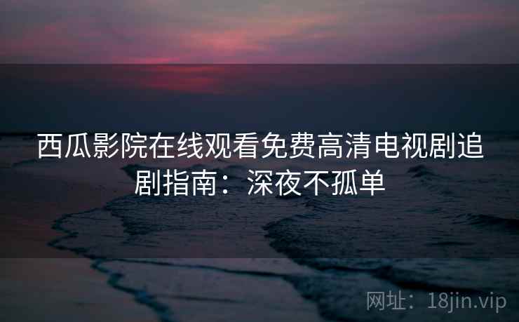 西瓜影院在线观看免费高清电视剧追剧指南：深夜不孤单